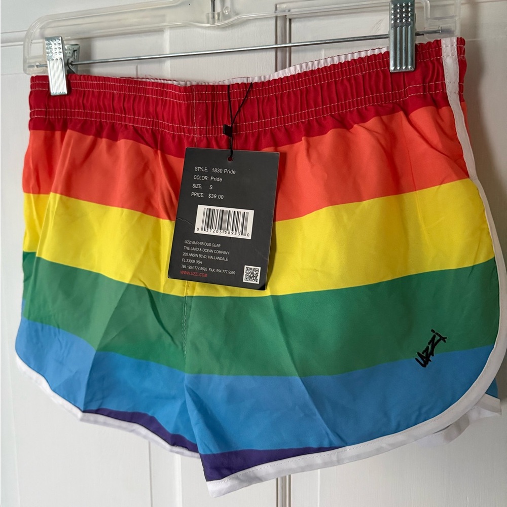 UZZI Pride Rainbow Swim Shorts - BNWT - Men’s Small